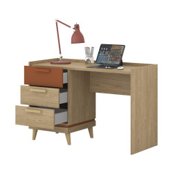 Biurko Scandi Typ 03 Dąb olejowany/Ceglany Helvetia Wieruszów