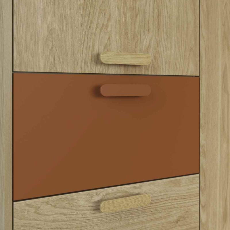 Szafa Scandi Typ 19 Dąb olejowany/Cegła Helvetia Wieruszów