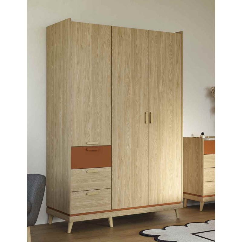 Szafa Scandi Typ 19 Dąb olejowany/Cegła Helvetia Wieruszów