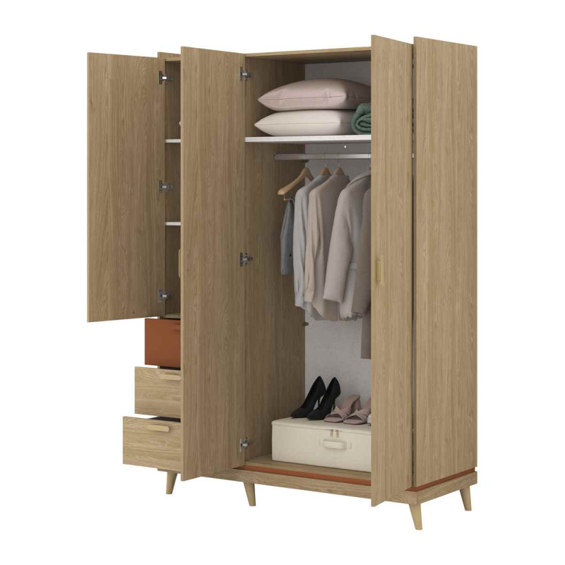 Szafa Scandi Typ 19 Dąb olejowany/Cegła Helvetia Wieruszów