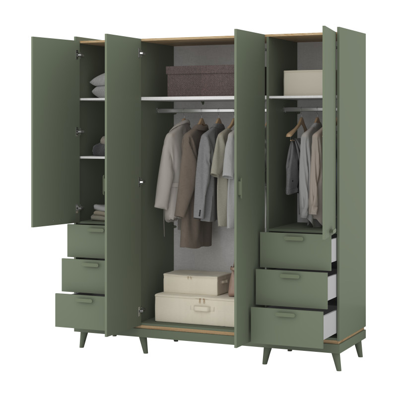 Szafa Scandi Typ 20 Zgaszona Zieleń Helvetia Wieruszów