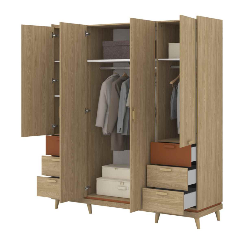 Szafa Scandi Typ 20 Dąb olejowany/Ceglany Helvetia Wieruszów