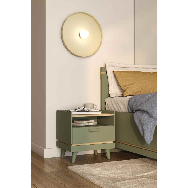 Stolik nocny Scandi Typ 22 Zgaszona Zieleń Helvetia Wieruszów
