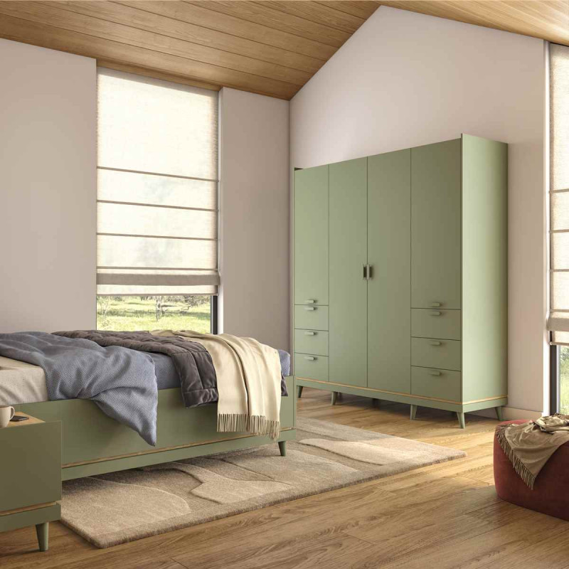 Stolik nocny Scandi Typ 22 Zgaszona Zieleń Helvetia Wieruszów