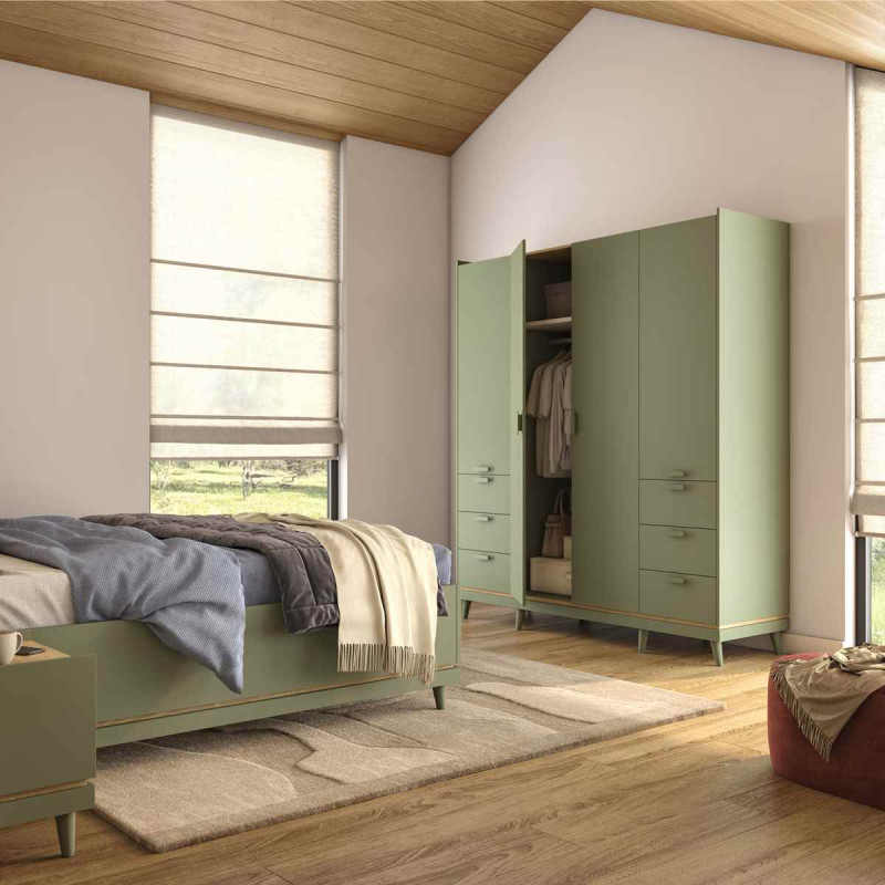 Stolik nocny Scandi Typ 22 Zgaszona Zieleń Helvetia Wieruszów