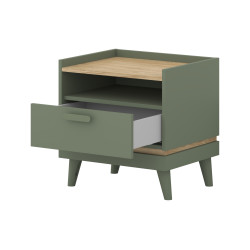 Stolik nocny Scandi Typ 22 Zgaszona Zieleń Helvetia Wieruszów