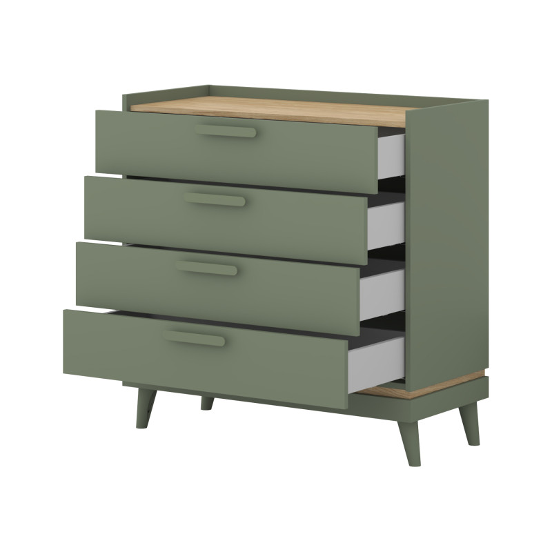 Komoda Scandi Typ 27 Zgaszona Zieleń Helvetia Wieruszów