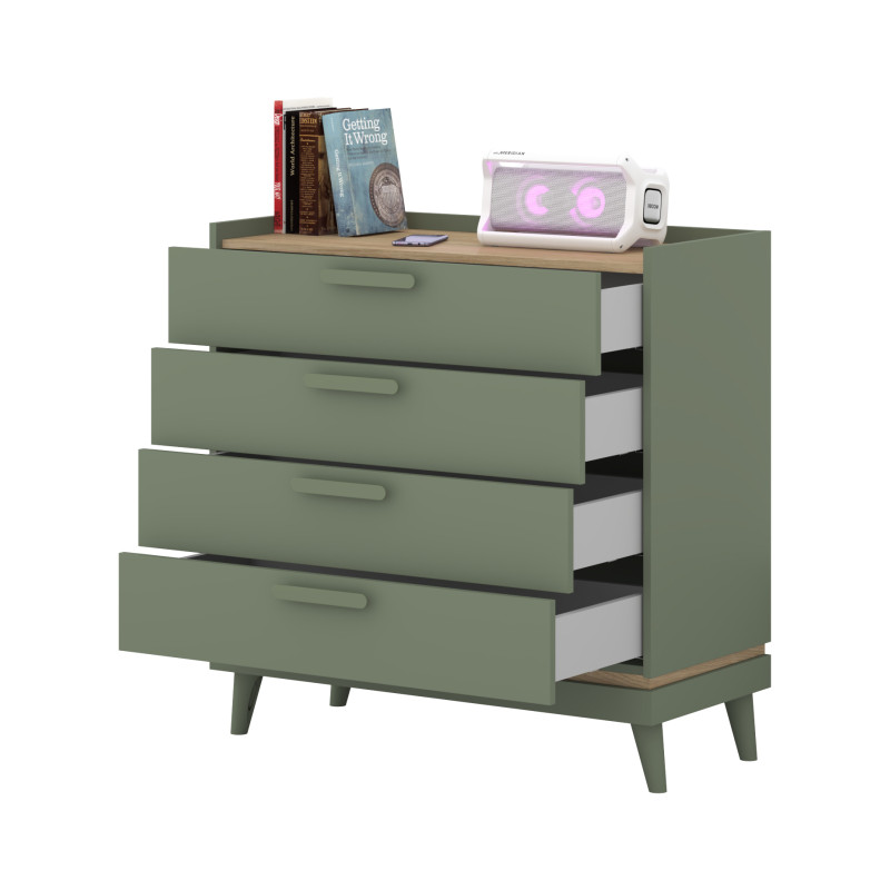 Komoda Scandi Typ 27 Zgaszona Zieleń Helvetia Wieruszów