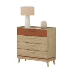 Komoda Scandi Typ 27 Dąb Olejowany/Ceglany Helvetia Wieruszów