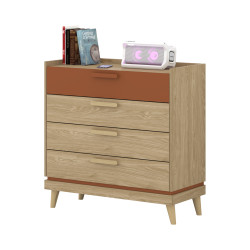 Komoda Scandi Typ 27 Dąb Olejowany/Ceglany Helvetia Wieruszów