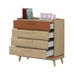 Komoda Scandi Typ 27 Dąb Olejowany/Ceglany Helvetia Wieruszów