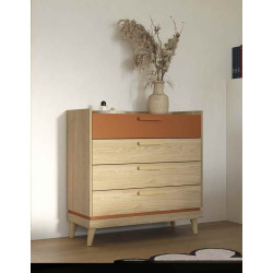 Komoda Scandi Typ 27 Dąb Olejowany/Ceglany Helvetia Wieruszów