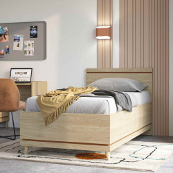 Łóżko 100 Scandi Typ 34 Dąb olejowany/Ceglany Helvetia Wieruszów