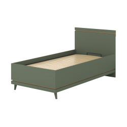 Łóżko 100 z pojemnikiem Scandi Typ 54 Zgaszona Zieleń Helvetia Wieruszów