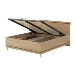 Łóżko 160 z pojemnikiem Scandi Typ 51 Dąb Olejowany/Cegalny Helvetia Wieruszów