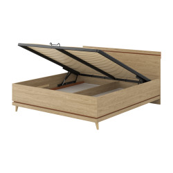 Łóżko 180 z pojemnikiem Scandi Typ 52 Dąb Olejowany/Ceglany Helvetia Wieruszów