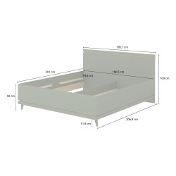Łóżko 180 z pojemnikiem Scandi Typ 52 Dąb Olejowany/Ceglany Helvetia Wieruszów
