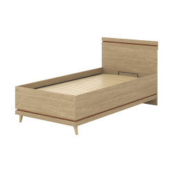 Łóżko 100 z pojemnikiem Scandi Typ 54 Dąb Olejowany/Ceglany Helvetia Wieruszów