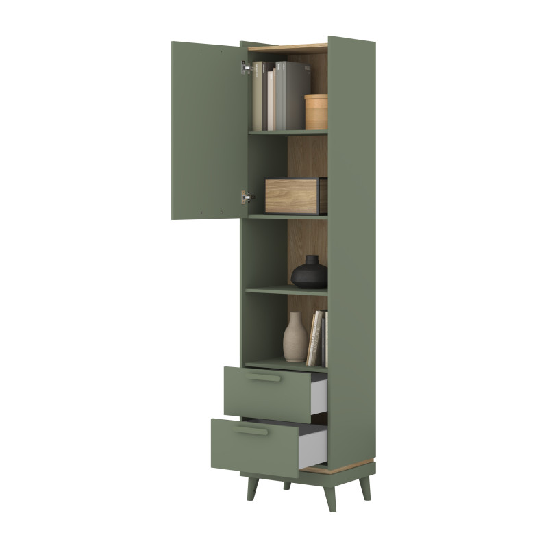 Regał Scandi Typ 88 Zgaszona Zieleń Helvetia Wieruszów