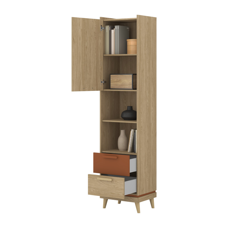 Regał Scandi Typ 88 Dąb Olejowany/Ceglany Helvetia Wieruszów