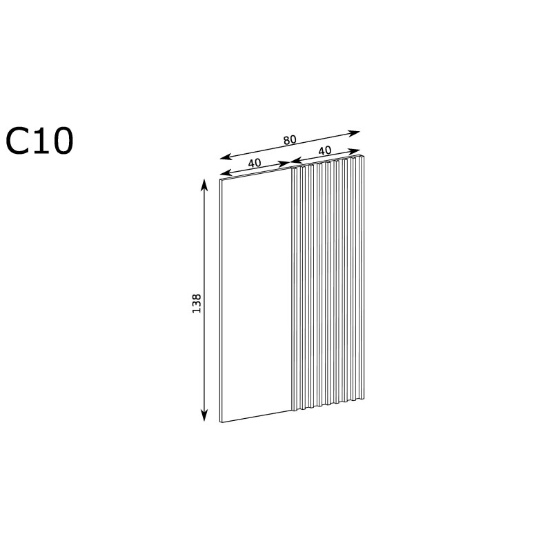 Panel dekoracyjny z lamelami CALI C-10 Jarstol dąb