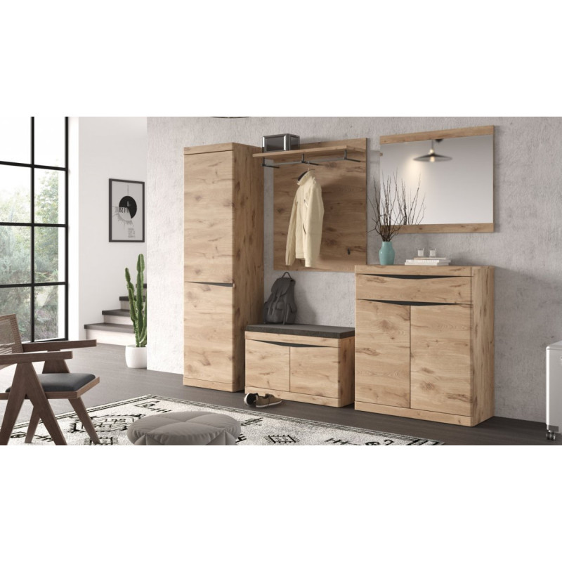 Komoda 2D1S Twist SUMGK1 Dąb Viking/Antracyt Meble Wójcik