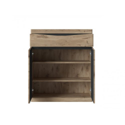 Komoda 2D1S Twist SUMGK1 Dąb Viking/Antracyt Meble Wójcik