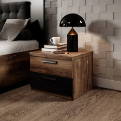 Szafka nocna Sigma Typ 22  Dąb Flagstaff/Miedziana Nić Helvetia Wieruszów