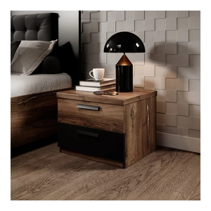 Szafka nocna Sigma Typ 22  Dąb Flagstaff/Miedziana Nić Helvetia Wieruszów