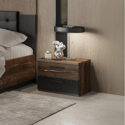 Szafka nocna Sigma Typ 22  Dąb Flagstaff/Stalowa Nić Helvetia Wieruszów