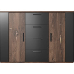 Komoda 2D4S Sigma Typ 26 Dąb Flagstaff/Miedziana Nić Helvetia Wieruszów