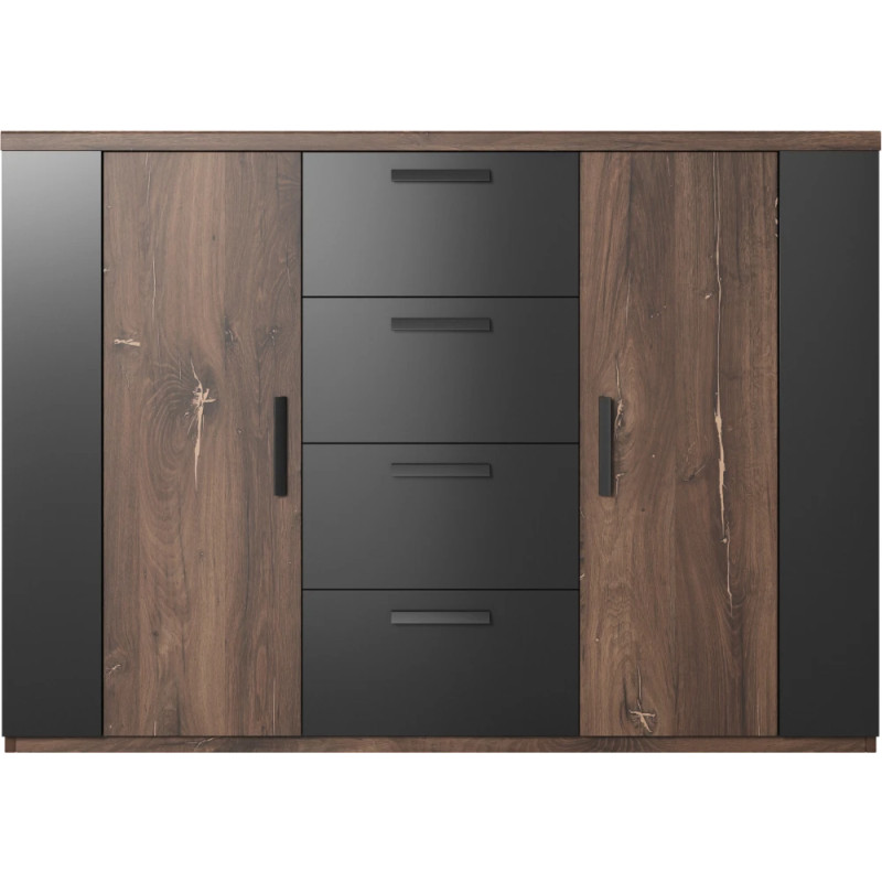 Komoda 2D4S Sigma Typ 26 Dąb Flagstaff/Miedziana Nić Helvetia Wieruszów