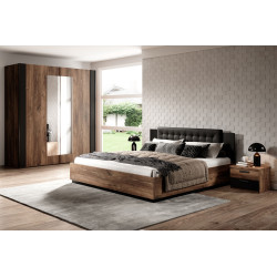 Łóżko 140 z pojemnikiem Sigma Typ 50 Dąb Flagstaff/Miedziana Nić Helvetia Wieruszów