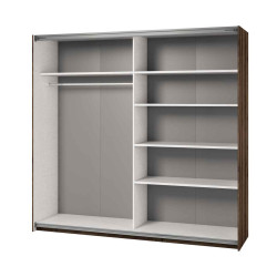 Szafa przesuwna z lustrem Beta Dąb Monastery/Czarny Helvetia Wieruszów