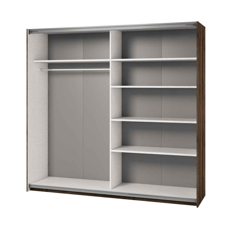 Szafa przesuwna z lustrem Beta Dąb Monastery/Czarny Helvetia Wieruszów