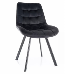 Krzesło tapicerowane Monti Velvet Bluvel 19 czarny