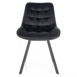 Krzesło tapicerowane Monti Velvet Bluvel 19 czarny