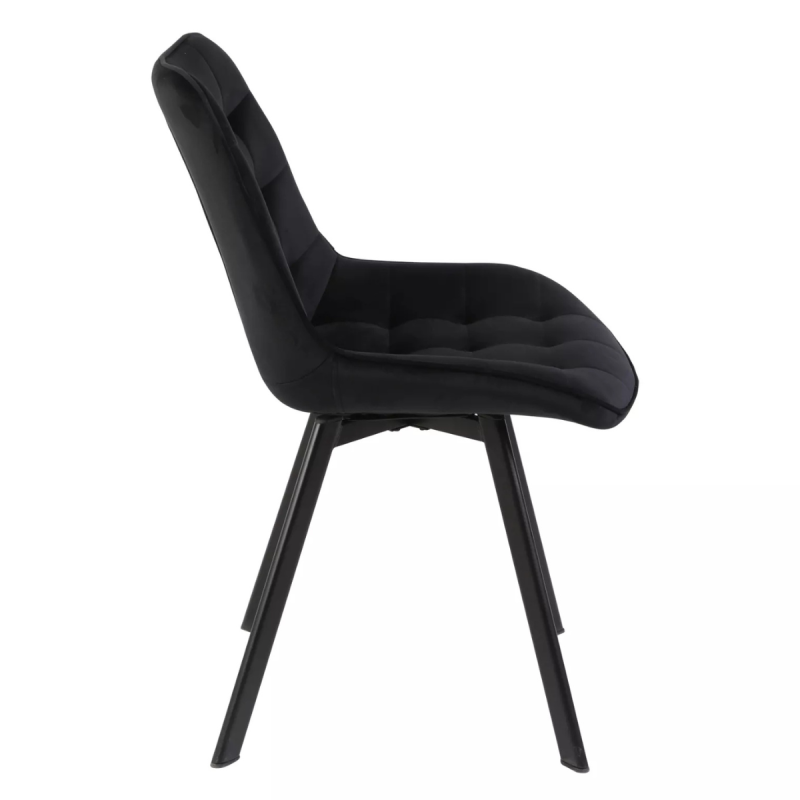 Krzesło tapicerowane Monti Velvet Bluvel 19 czarny