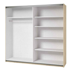 Szafa przesuwna 220 cm z lustrem Beta Remo Jasne/Biały Helvetia Wieruszów