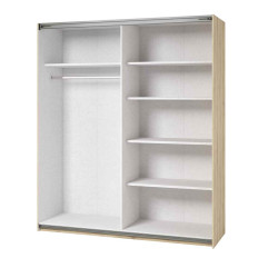 Szafa przesuwna 180 cm z lustrem Beta Remo Jasne/Biały Helvetia Wieruszów