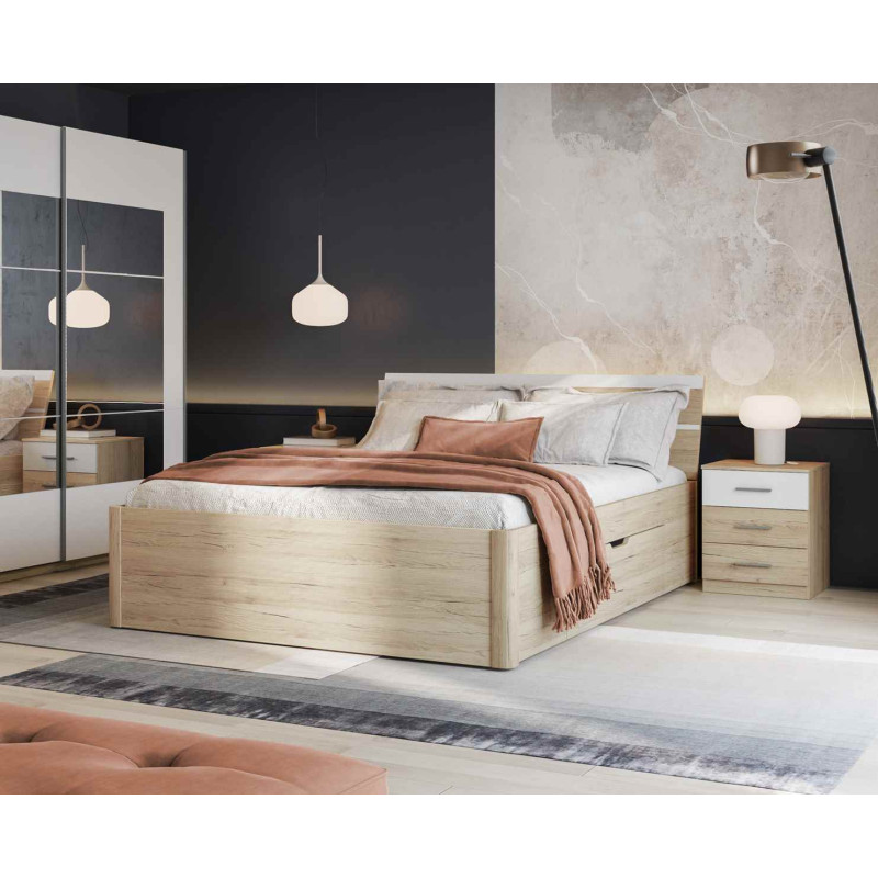 Łóżko 160 cm Beta San Remo Jasne Helvetia Wieruszów