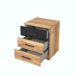 Szafka nocna Beta Dąb Mauvella/Czarny Helvetia Wieruszów