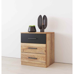 Szafka nocna Beta Dąb Mauvella/Czarny Helvetia Wieruszów
