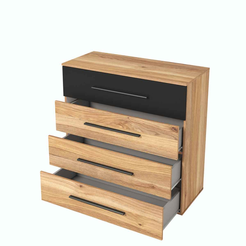 Komoda Beta Dąb Mauvella/Czarny Helvetia Wieruszów