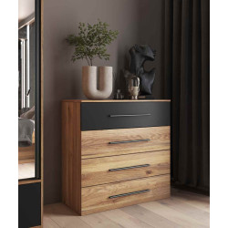Komoda Beta Dąb Mauvella/Czarny Helvetia Wieruszów