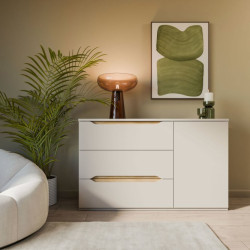 Komoda 150 cm Edwal EDWK221 piaskowy/dąb mauvella