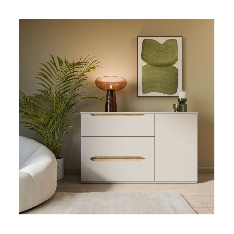 Komoda 150 cm Edwal EDWK221 piaskowy/dąb mauvella