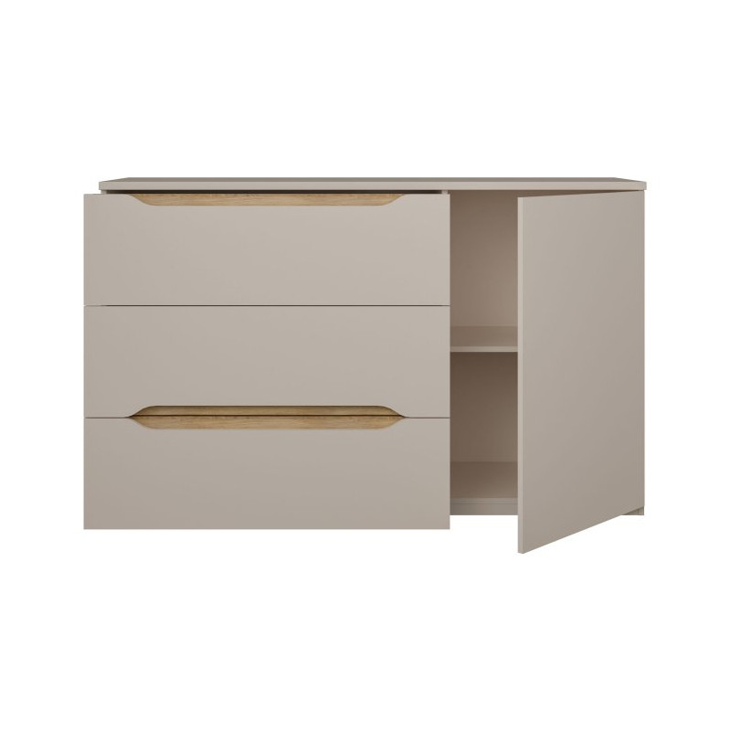 Komoda 150 cm Edwal EDWK221 piaskowy/dąb mauvella