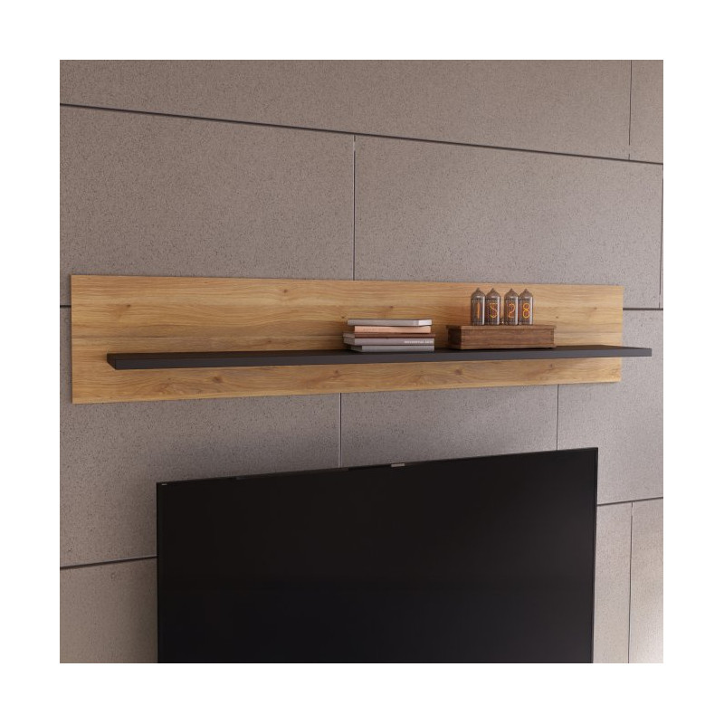 Półka wisząca Jytana BHLB01 dąb mauvella/czarny