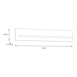 Półka wisząca Jytana BHLB01 dąb mauvella/czarny